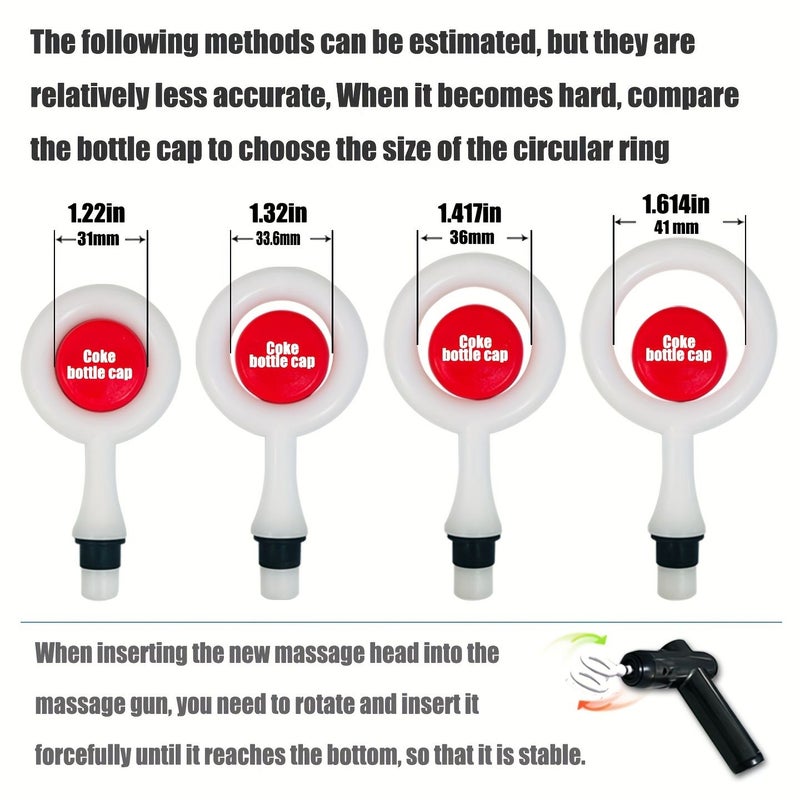 Massage Gun Head Attachment 31mm 1.22in Replaceable Fascia Gun Head Fitness Accessories for Muscle - Image 2