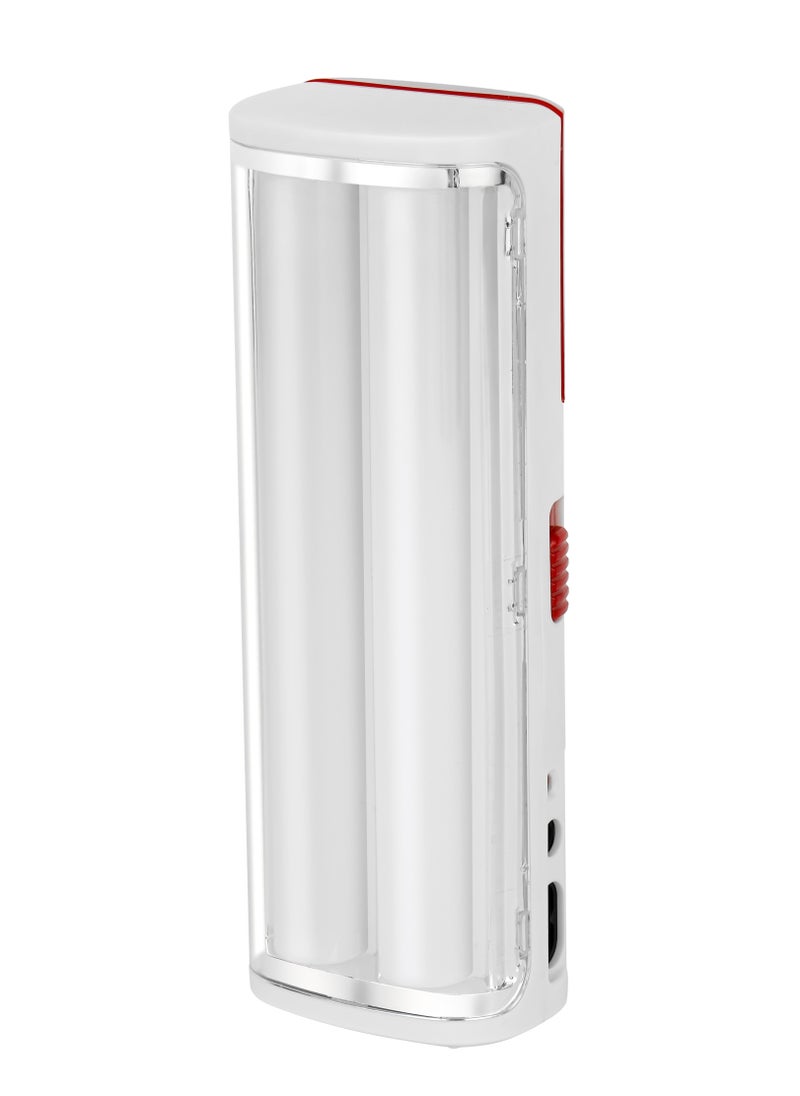 GEEPAS Hi-Power LED Emergency Lantern with Solar Panel,30 Pieces Hi-Power LEDs,Compact, Portable and Light-Weight Design,Red and White  - Image 2