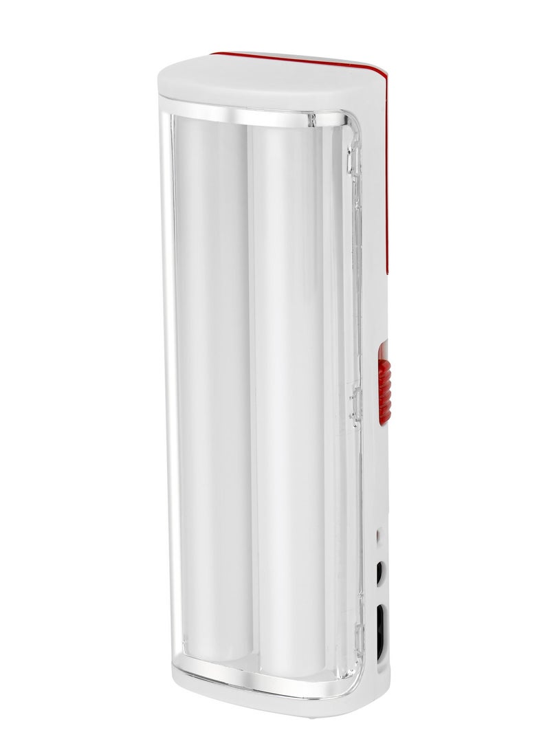 GEEPAS فانوس طوارئ LED عالي الطاقة مع لوحة شمسية، 30 قطعة مصابيح LED عالية الطاقة، تصميم مدمج ومحمول وخفيف الوزن، أحمر وأبيض - Image 3