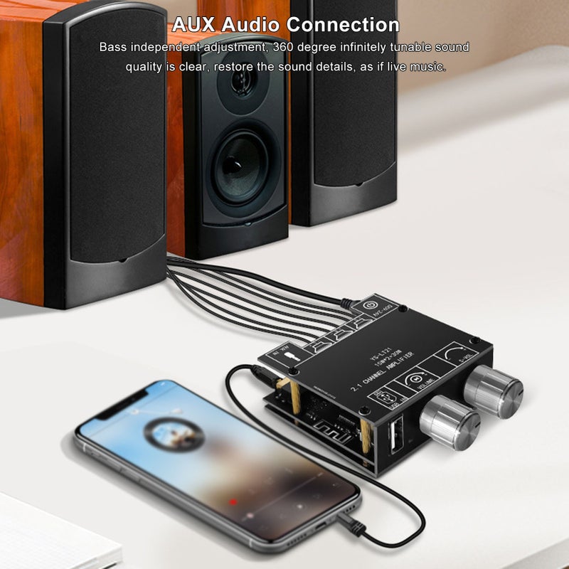YS LT21 Bluetooth Audio Digital Amplifier Board Module 2.1 Channel 15W 15W 30W with Bass Channel - Image 5