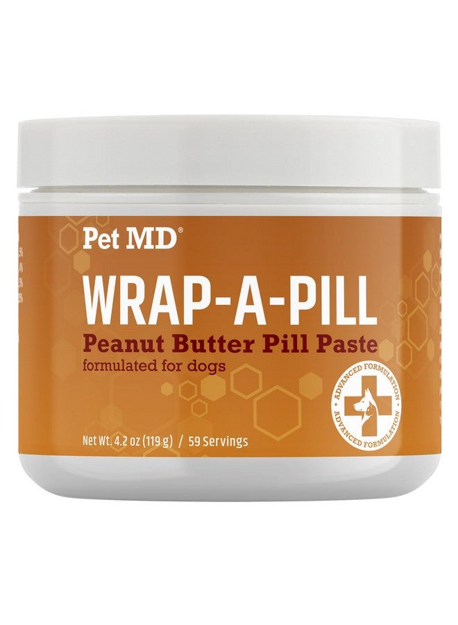 Pet MD Wrap A Pill Peanut Butter Flavored Pill Paste for Dogs - Make a Pocket to Hide Pills and Medication for Pets - 59 Servings - Image 1