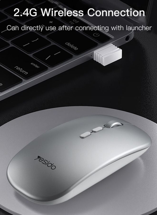 Yesido Ultra-Slim Wireless Mouse – Rechargeable 2.4GHz | Silent Click & Rechargeable | Ergonomic Design for Gaming & Office Use - Image 2