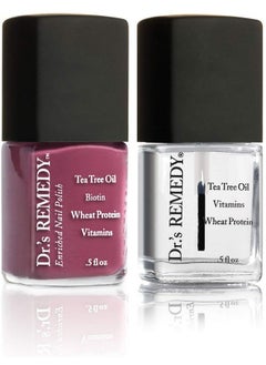 Dr.'s Remedy Enriched Nail Polish Brave Berry With Base Coat Set 0.5 Fluid Oz Each  - Image 2