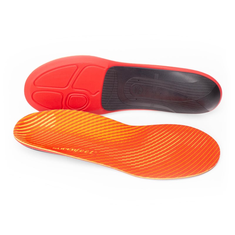SUPERfeet Superfeet Run Pain Relief Insoles TrimToFit Foam Carbon Fiber Shoe Inserts High Arch Support for Plantar Fasciitis Professional Grade 9511 Men 10512 Women