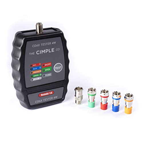 THE CIMPLE CO 4-Port Coax Cable Tester, Tracer, Toner, & Mapper, Commercial Grade Coaxial Wire Continuity Checker - Image 1