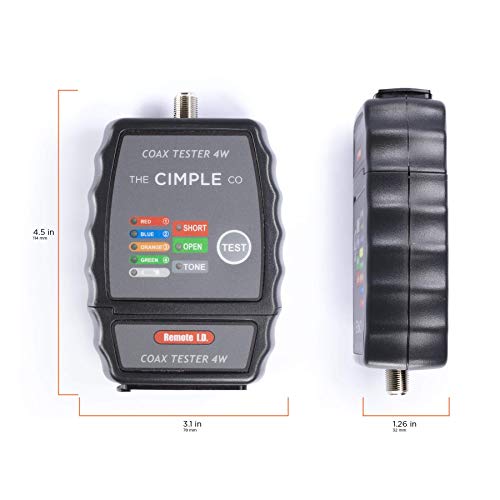 THE CIMPLE CO 4-Port Coax Cable Tester, Tracer, Toner, & Mapper, Commercial Grade Coaxial Wire Continuity Checker - Image 3