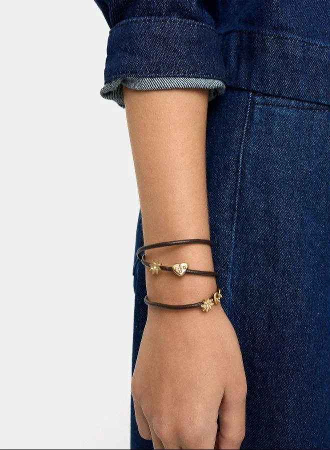 بارفوا سوار حبل جلدي مع تعاويذ