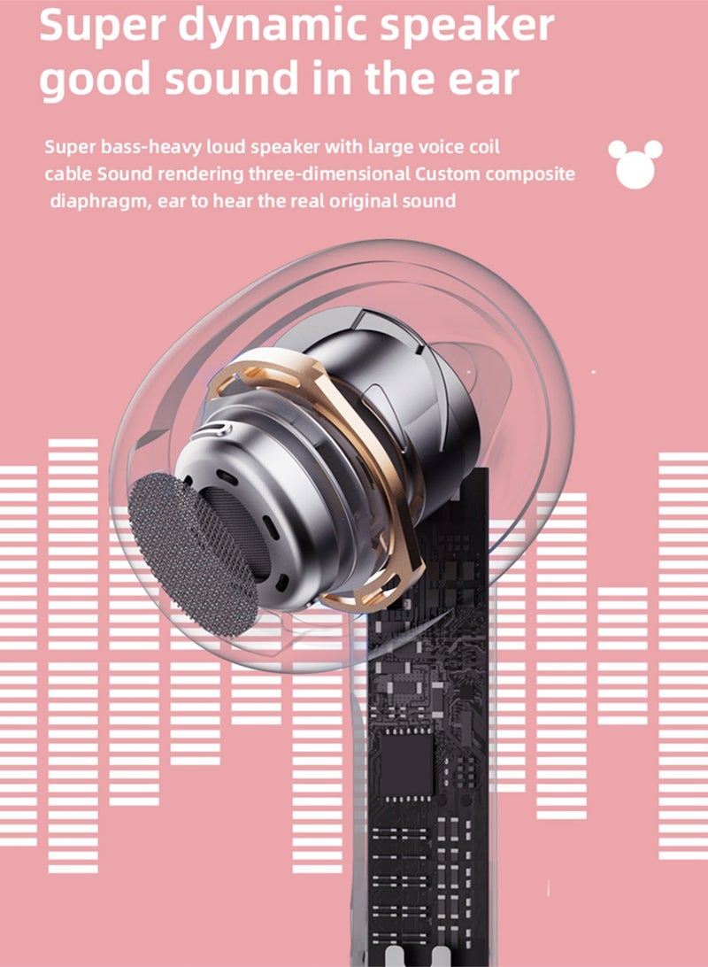 سيتا سماعات أذن لاسلكية بتقنية بلوتوث 5.2 TWS مع علبة شحن - صوت جهير عميق، وضع لعب منخفض الكمون، شحن سريع من النوع C، علبة بسعة 300 مللي أمبير/ساعة، سماعات أذن ستيريو - Image 3