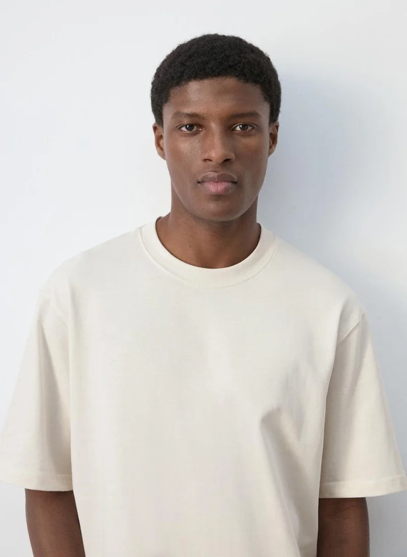 Mango Man 05-CRUDO Relaxed Fit T-Shirt 260Gsm for Men | Best Price UAE