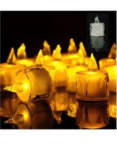 Vergali LED Tea Lights, 12 Pcs Gold Flameless Battery Operated Votive Tealights Candle, Small Electric Fake Tea Candle Realistic for Wedding, Table, Festival Celebration (Warm White)  - Image 1