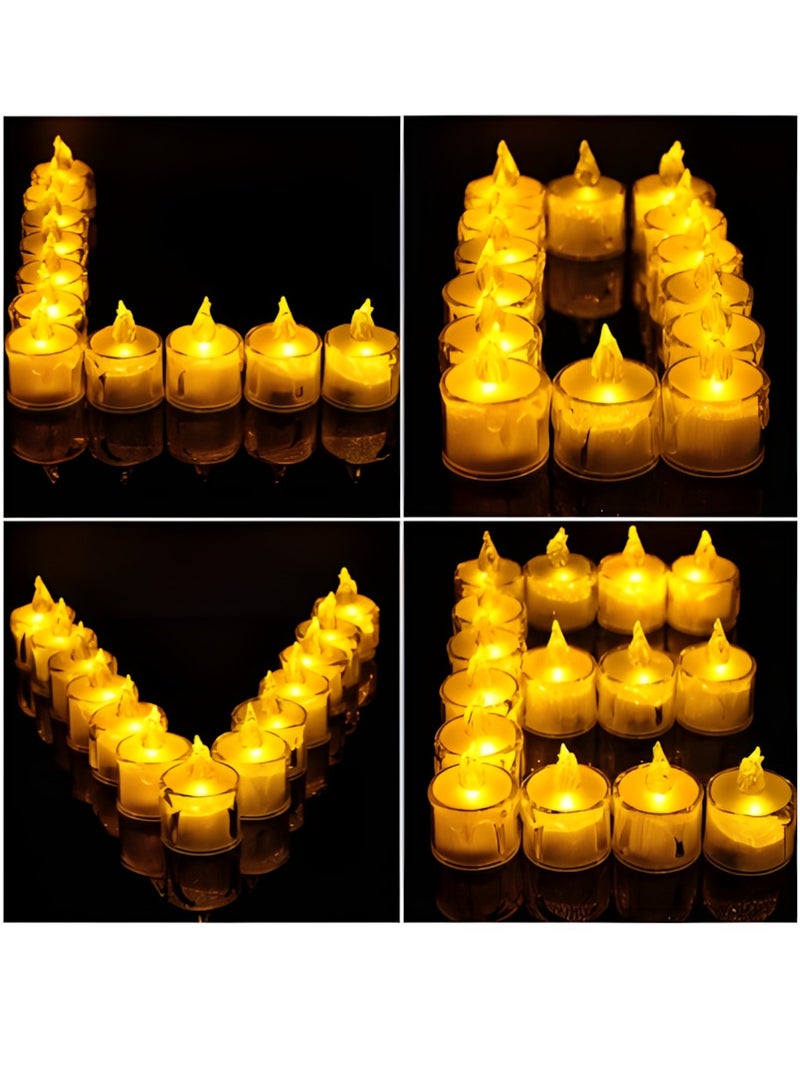 Vergali LED Tea Lights, 12 Pcs Gold Flameless Battery Operated Votive Tealights Candle, Small Electric Fake Tea Candle Realistic for Wedding, Table, Festival Celebration (Warm White) - Image 4