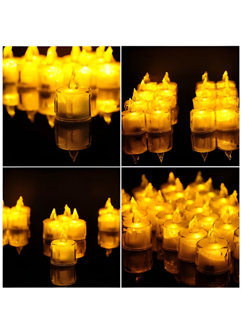 Vergali LED Tea Lights, 12 Pcs Gold Flameless Battery Operated Votive Tealights Candle, Small Electric Fake Tea Candle Realistic for Wedding, Table, Festival Celebration (Warm White) - Image 5