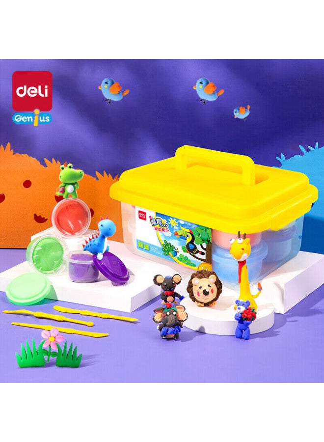 ديلي Deli Children's عجينة طينية فائقة الخفة 12 لون، عجينة للنمذجة، عجينة اللعب، عجينة DIY، هدية عيد ميلاد الطالب والعودة إلى المدرسة، 67847 - Image 1