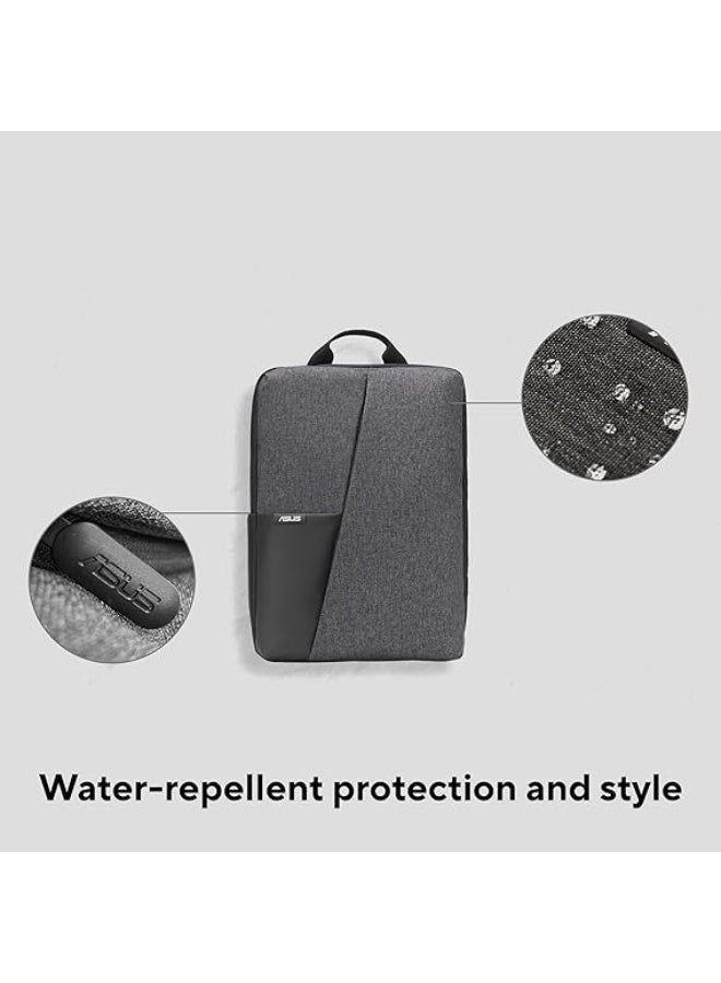 ASUS AP4600 Laptop Backpack, Quick-Access Pockets, Water-Repellent, Durable, Stylish & Lightweight Design, Suitable for up to 16-inch Laptop, Grey - Image 4