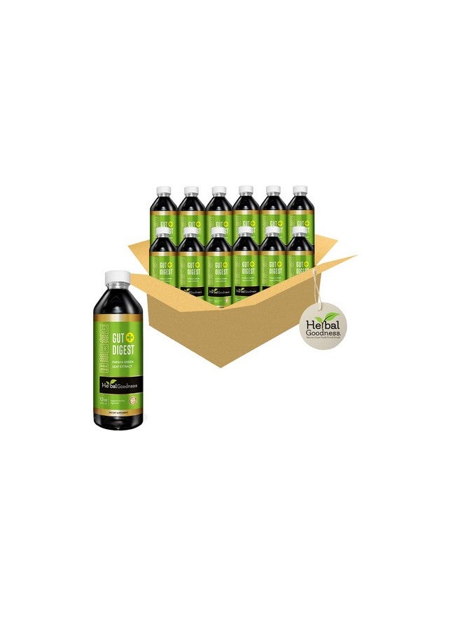 Herbal Goodness عصير الأعشاب الجيد 12 أونصة - مكنسة القولون، مكملات صحة الأمعاء للنساء والرجال مع البروبيوتيك والإنزيمات الهضمية لصحة الهضم، صحة الأمعاء، تطهير الكبد - 1 زجاجة - Image 2