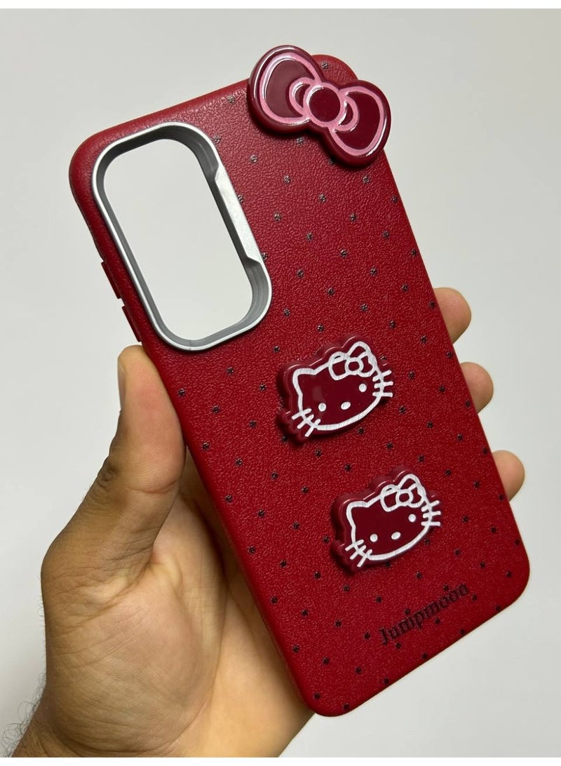 Jumpmoon Dotted Kitty Bow Back Case Compatible with Samsung A05S - Image 3