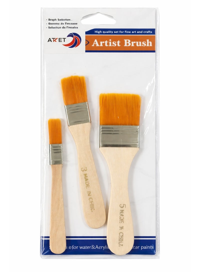 Atket BR001 Artist Brush set of 3 Pcs