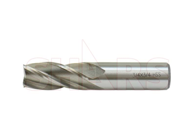 Shars 3/16" - 3/4" 10 PCS HSS Uncoated 4 Flutes Single End Center Cut End Mill Set 404-5872 M - Image 4