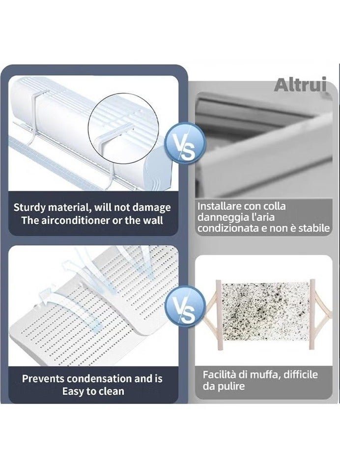صاروخ فلاير عاكس تكييف الهواء ، مكيف هواء سبليت قابل للتعديل تدفق الهواء ، عاكس تكييف الهواء لمنع النفخ المباشر لمكيف الهواء ، عاكس تكييف الهواء التلسكوبي للمكتب المنزلي - Image 5