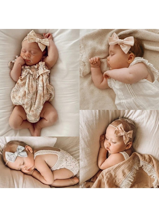 چولي بوز 20 قطعة طفل الفتيات القطن فيونكات شعر Headbands النايلون العصابات الشعر مرونة إكسسوارات الشعر للأطفال حديثي الولادة الرضع الصغار - Image 2