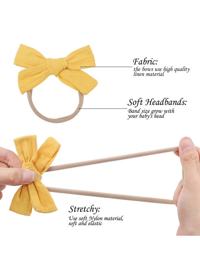 چولي بوز 20 قطعة طفل الفتيات القطن فيونكات شعر Headbands النايلون العصابات الشعر مرونة إكسسوارات الشعر للأطفال حديثي الولادة الرضع الصغار - Image 5