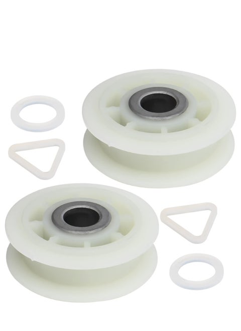 2 Pack Ultra Durable 279640 Dryer Idler Pulley Replacement Part, Exact Fit Whirlpool & Kenmore Dryer, Replaces AP3094197, W10468057, 3388672, 697692