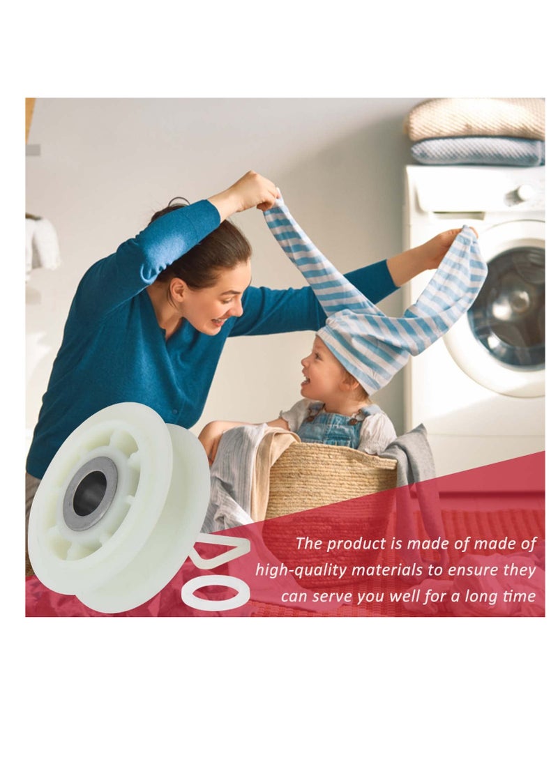 2 Pack Ultra Durable 279640 Dryer Idler Pulley Replacement Part, Exact Fit Whirlpool & Kenmore Dryer, Replaces AP3094197, W10468057, 3388672, 697692