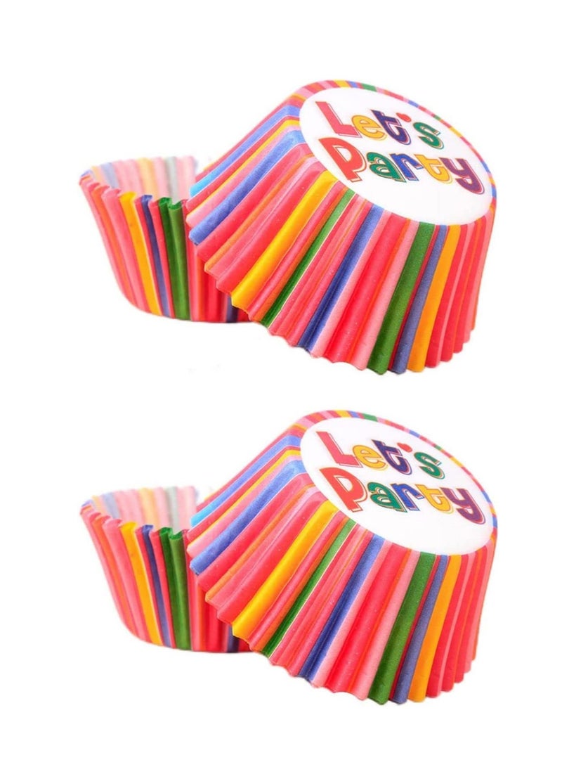 300pcs Colorful Cupcake Cases Paper Baking Cups, Muffin Cases for Baking - Muffin  Cupcake Liners Wrappers Cases, Cupcake Decorations Supplies for Holiday, Boys Girls Birthday, Wedding, Hen Party - Image 1