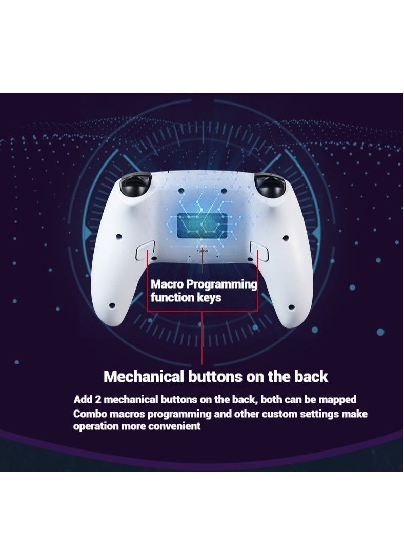 Flash Hawk - Bluetooth Wireless Game Controller with Macro Programming, Dual Vibration and Six-axis Somatosensory,Built-in speakers for PS4/PC/Steam/Android - Image 1