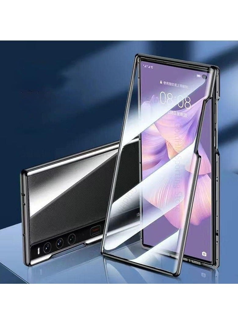 عام غلاف زجاج مقوى متوافق مع هاتف Huawei Mate Xs 2، غلاف قابضي مغناطيسي مزدوج الجوانب بزاوية 360 درجة لحماية Mate Xs 2. - Image 1