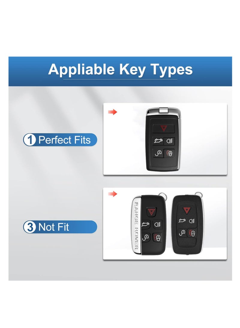 SOLARAE Key Fob Cover with Keychain for Land R0ver, Soft TPU Full Covers Protection Key Case Shell, Keys Fob Case, for Vogue Range Discovery Rover Sport - Image 4