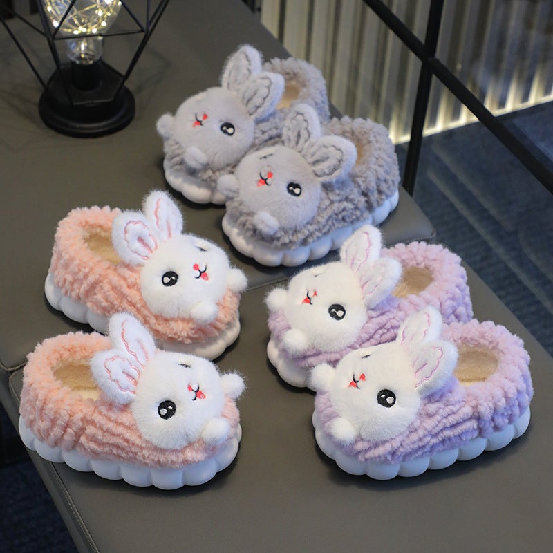 Children'S Cotton Slippers Winter Boys And Girls Home Cartoon Non-Slip Warm Thick-Soled Cotton Shoes Baby Children'S Slippers - Image 2