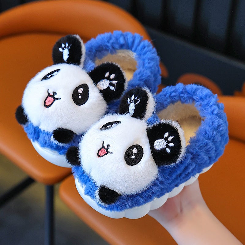 Children'S Cotton Slippers Winter Boys And Girls Home Cartoon Non-Slip Warm Thick-Soled Cotton Shoes Baby Children'S Slippers - Image 1