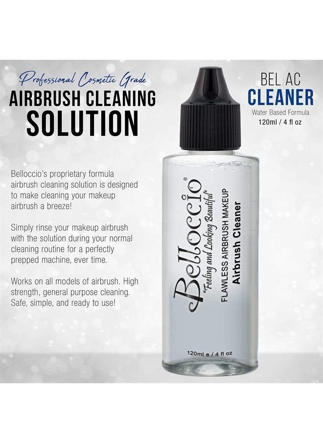 Belloccio 4 Ounce Bottle of Belloccio Makeup Airbrush Cleaner - Fast Acting Cleaning Solution, Quickly Cleans Flushes Out Airbrush Makeup Foundation, Blush, Highlighter - Clean Cosmetic Makeup Brushes, Paint  - Image 2