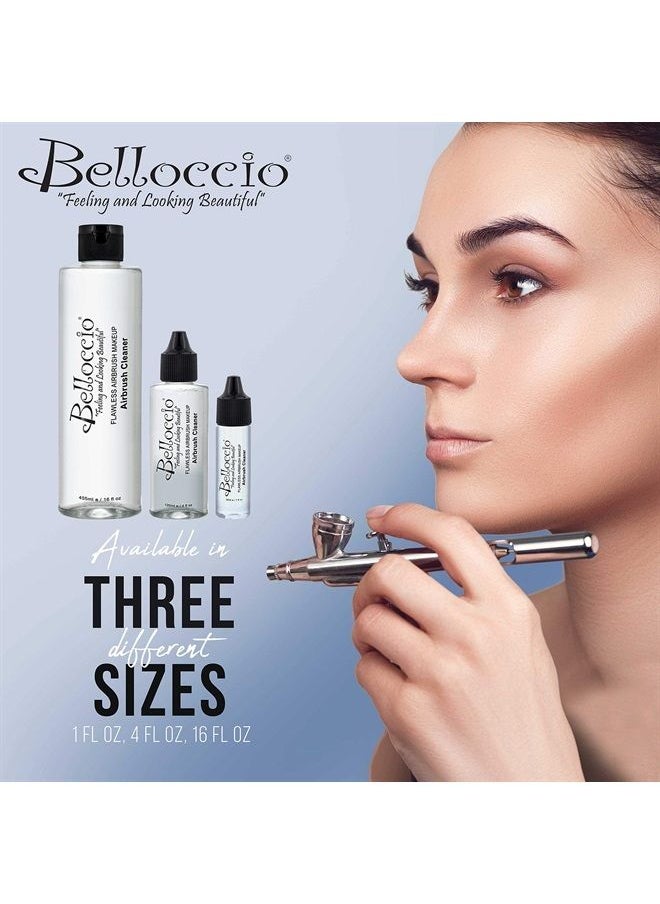 Belloccio 4 Ounce Bottle of Belloccio Makeup Airbrush Cleaner - Fast Acting Cleaning Solution, Quickly Cleans Flushes Out Airbrush Makeup Foundation, Blush, Highlighter - Clean Cosmetic Makeup Brushes, Paint  - Image 3