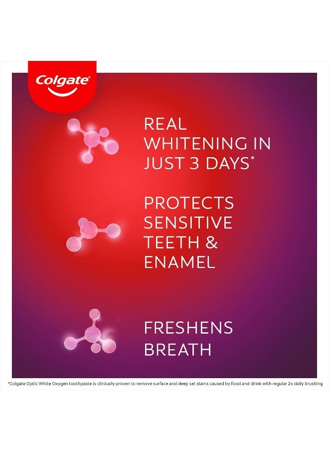 Colgate - Optic White Oxygen Teeth Whitening Toothpaste 2 x 50ml - Image 1