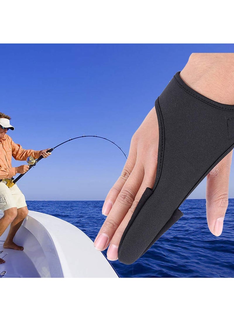 SYOSI - Sports Fishing Gloves Single Finger Glove, Professional Single Finger Navy Fishing Glove Outdoor Anti-slip Stall Glove, Black Index Finger Protector for Surf Fishing Unisex Elastic Band Glove - Image 1