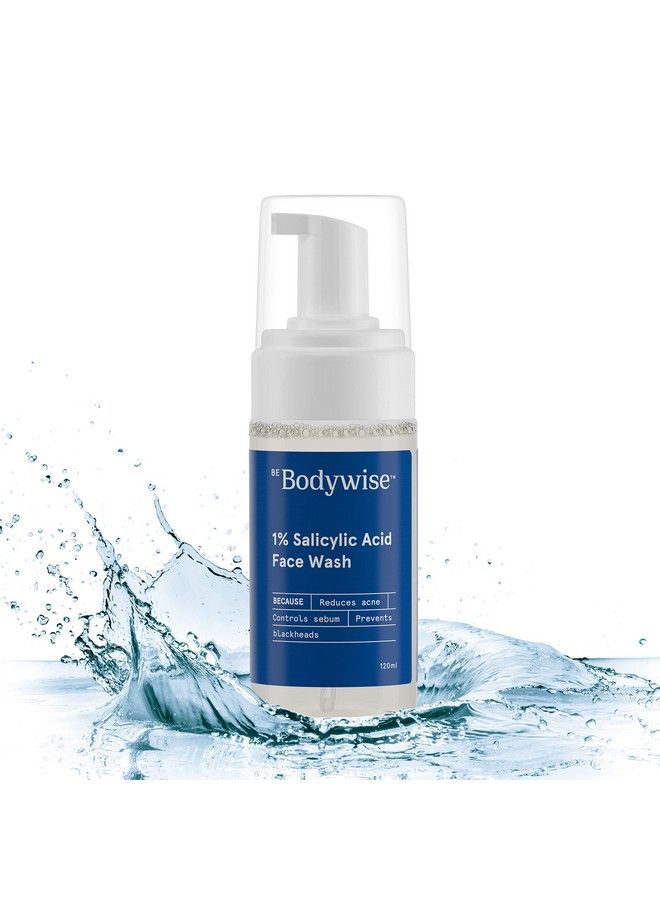 Be Bodywise 1% Salicylic Acid Oil Control Face Wash For Acne & Pimples Acid Reduces Excess Oil Exfoliates Paraben & Soap Free 120Ml - Image 2