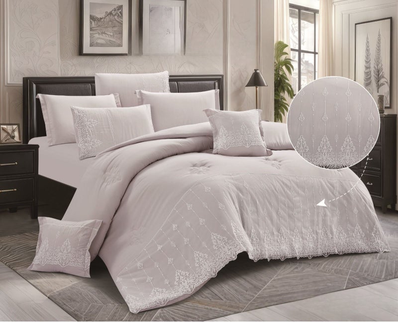 Microfiber double bedsheet set, 8 pieces… Soft elegance with a design that enhances the beauty of your room