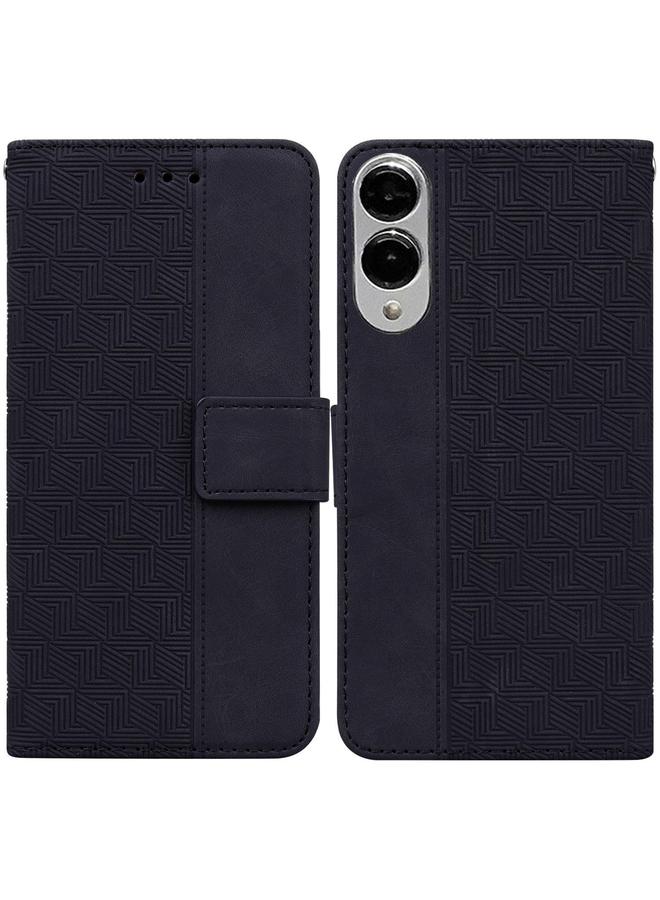 اس-توب جراب لهاتف Samsung Galaxy S25 Edge 5G، جراب هاتف جلدي منقوش هندسيًا - Image 1