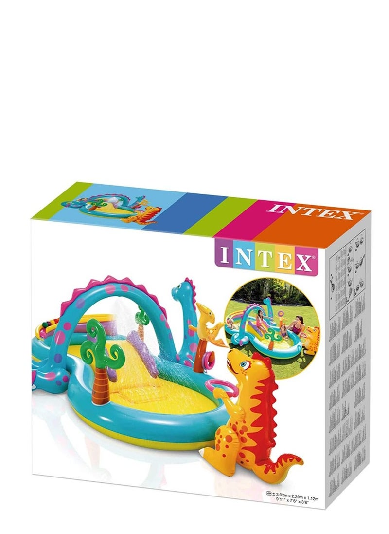 INTEX Dino Slide & Pool, Multi-Colour, 57135