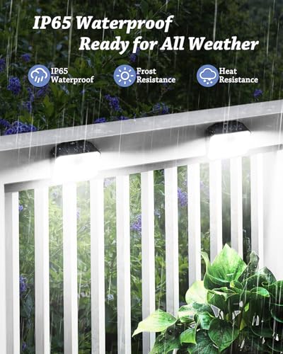 CLAONER 6-Pack Solar Motion Sensor Lights Outdoor, 168 LED Waterproof Security Light with 3 Modes, for Garden, Fence, Garage, Deck, Door Step - Image 5