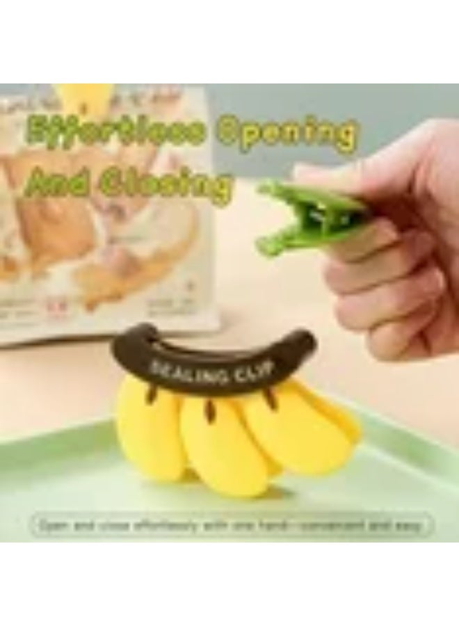 Banana Sealing Clip Reusable Bag Clamp With Strong Fridge Magnet Fun Kitchen Snack Bag Sealer Novelty Banana Fridge Accessory (Yellow) - Image 4