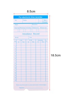 NIBEMINENT Pack Of 90 Attendance Time Clock Cards White/Blue  - Image 2