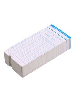NIBEMINENT Pack Of 90 Attendance Time Clock Cards White/Blue  - Image 4