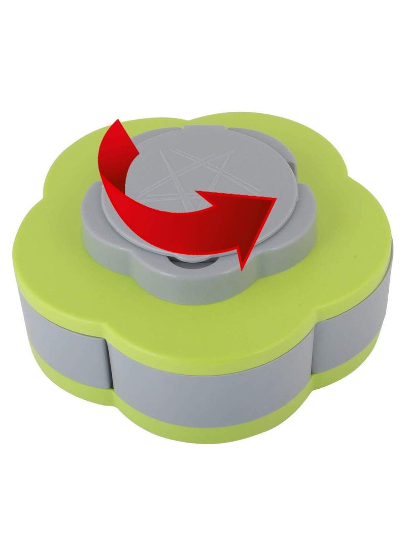 JENMA ENTERPRISE JENMA ENTERPRISE Home 5 Compartments Flower Candy Box Serving Rotating Tray Dry Fruit Candy Chocolate Snacks Storage Box with Mobile Phone StandGreen  - Image 4