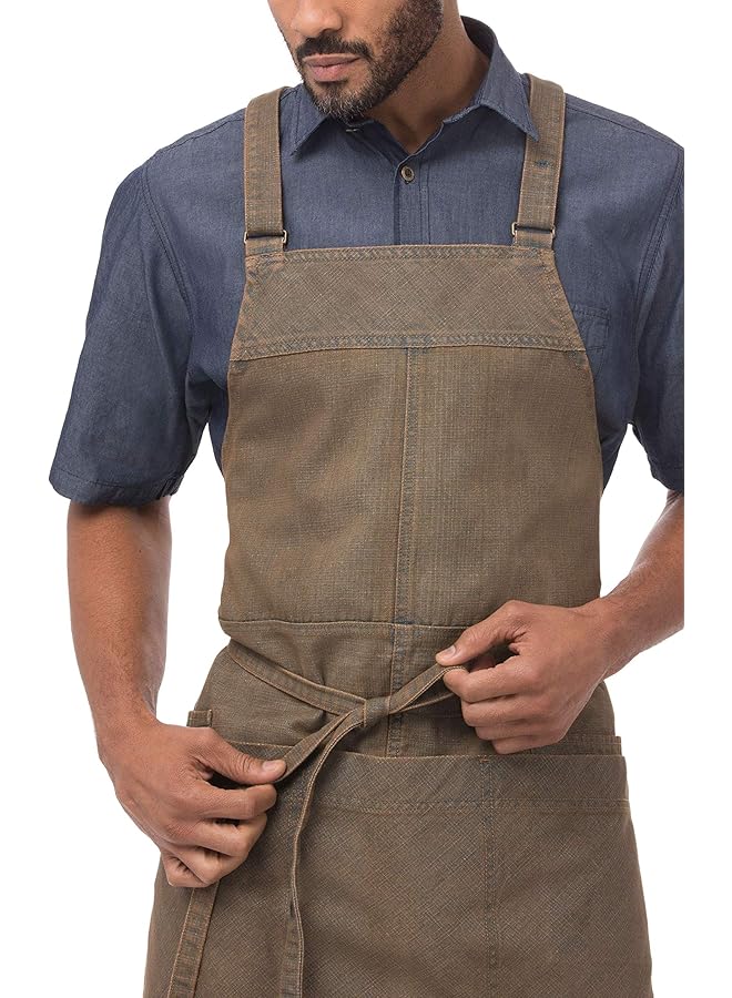 Chef Works Unisex Adult Uptown Cross Back Bib Apron Work Utility Apron - Image 5