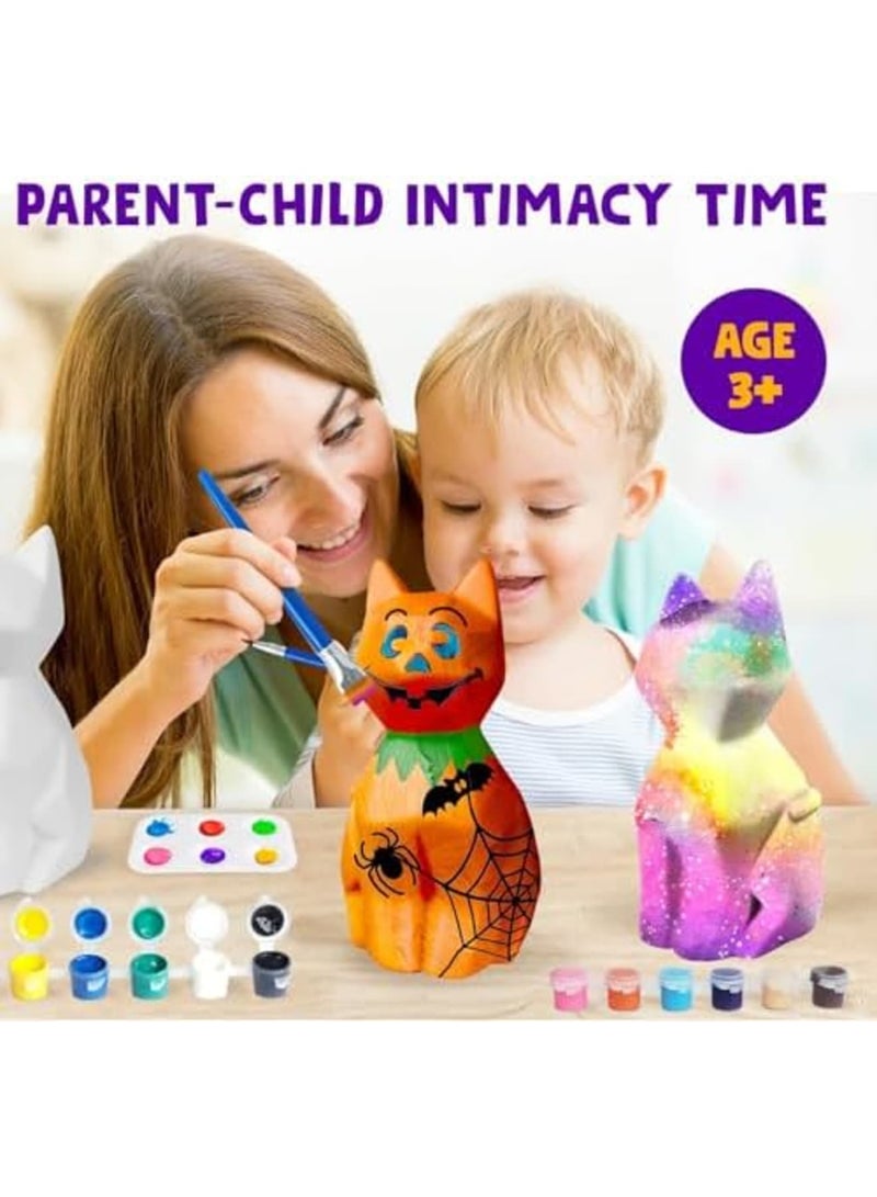 SYOSI DIY Cat Lamp Crafts for Girls from 4 5 6 7 8 Years, Crafts for Girls and Boys, Craft Sets Children, Kids Toy, Creative Gifts for Children Aged 6-12 Years (Cat Lamp) - Image 3