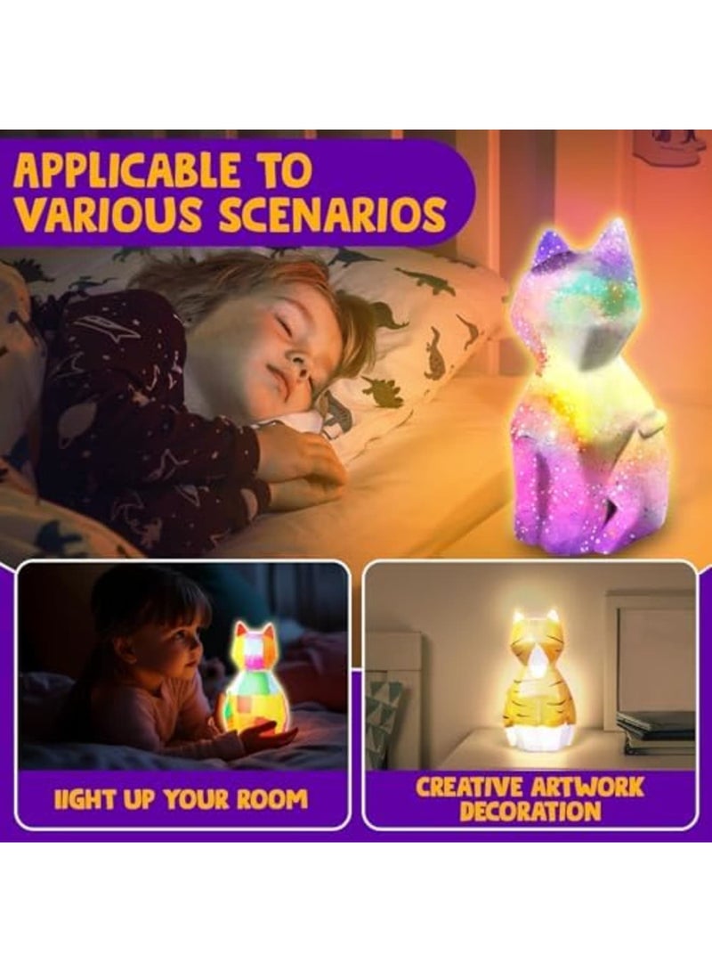 SYOSI DIY Cat Lamp Crafts for Girls from 4 5 6 7 8 Years, Crafts for Girls and Boys, Craft Sets Children, Kids Toy, Creative Gifts for Children Aged 6-12 Years (Cat Lamp) - Image 5