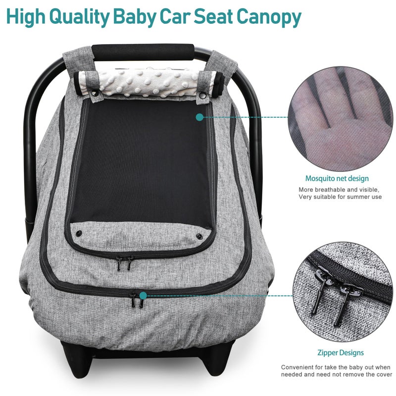 YVMVDV Waterproof Baby Car Seat Coverï¼ŒYVMVDV Patented Cold Weather Carseat Cover for Babies,Infant Car Seat Cover Canopy for Boy Girls,Windproof Car Seat Canopy for Boys & Girls, Keeps Babies Warm - Image 5